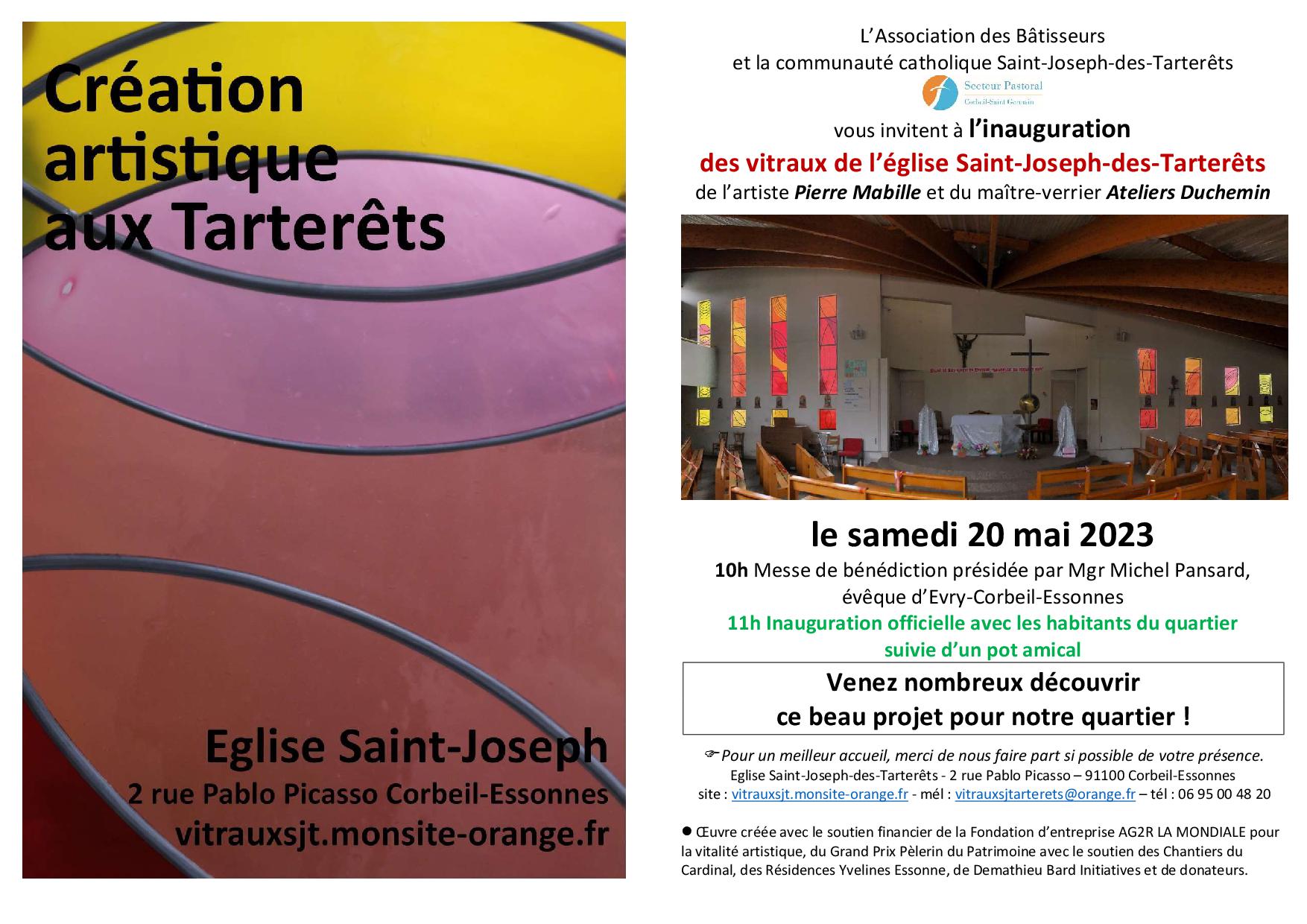 flyer inauguration vitraux SJT A5 recto verso